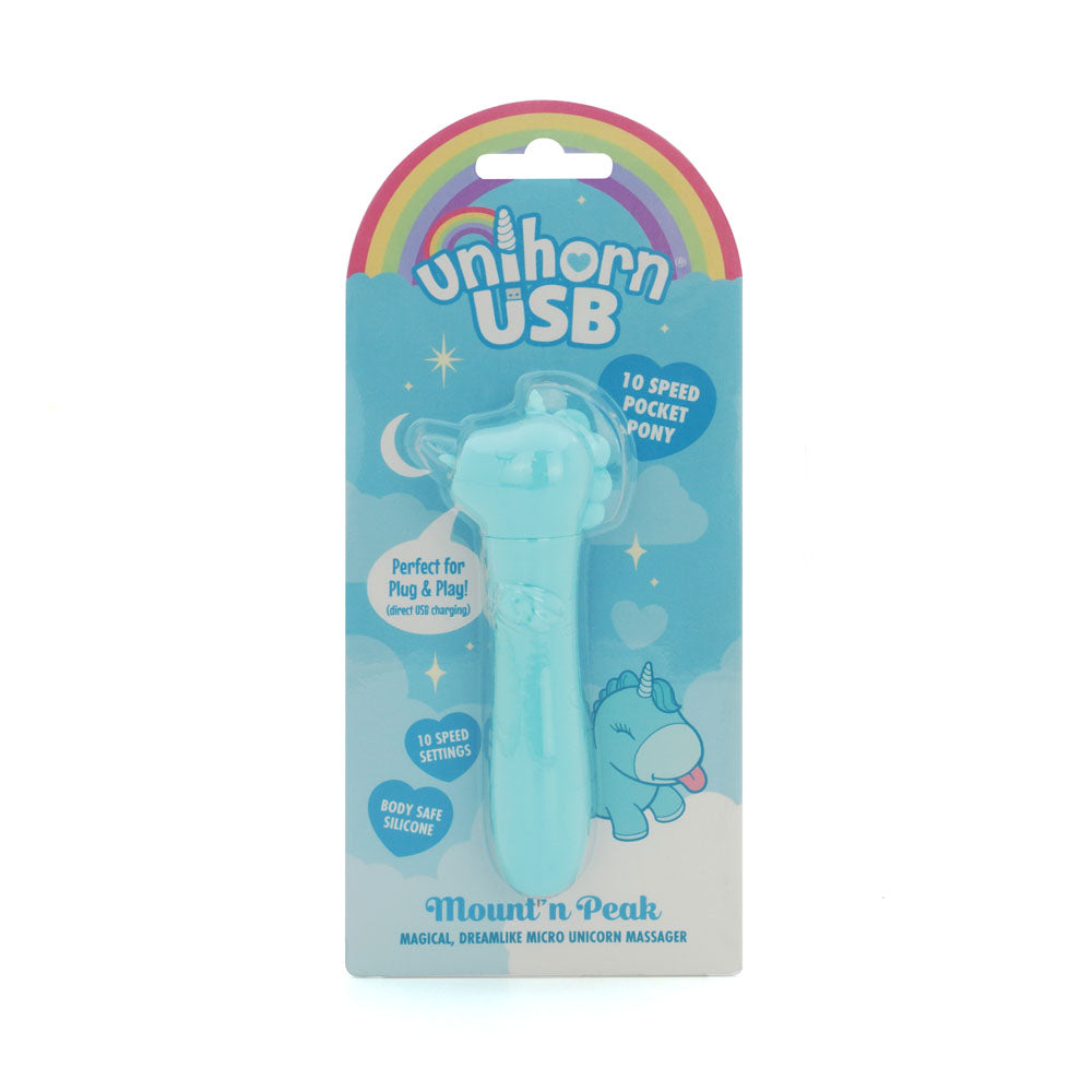 Unihorn - USB Bullet - Mount'n Peak - Teal USB Rechargeable Vibrating Bullet Creative Conceptions